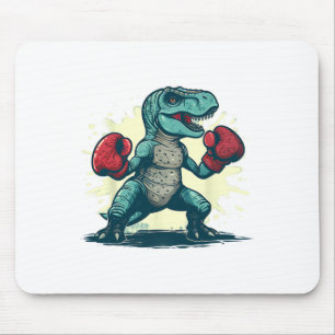 Mousepad Boxeando Dinosaur Boxeador T-rex Kickboxing Dino B