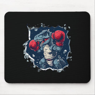 Mousepad Boxeando Dinossauro Boxeador T-rex Kickboxing Dino