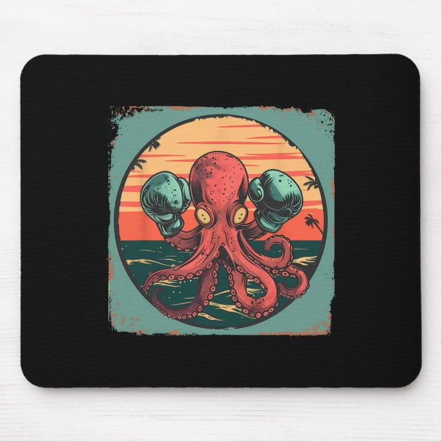 Mousepad Boxer Boxer Octopus Lover Ocean Sea Creature (Frente)
