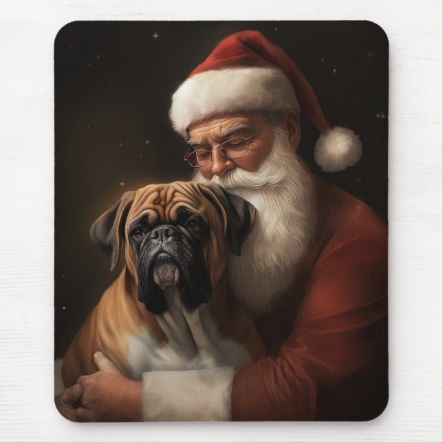 Mousepad Boxer com Papai Noel Natal Festivo (Frente)
