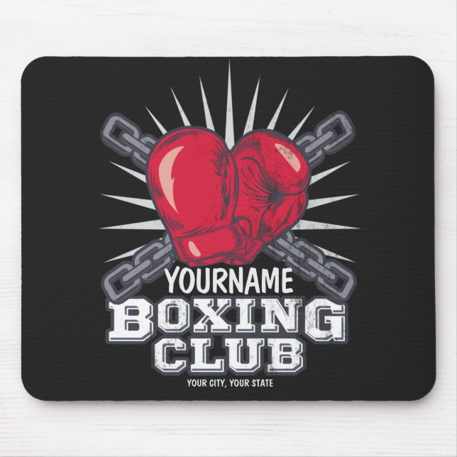 Mousepad Boxer de campeão de combate personalizado para luv (Frente)