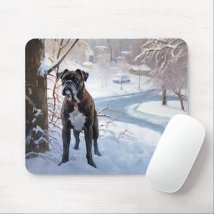 Mousepad Boxer Deixe-o nevar no Natal