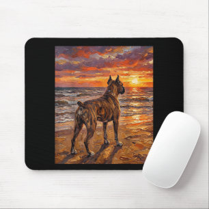 Mousepad Boxer Listrado em Sunset Beach Presente de Arte de