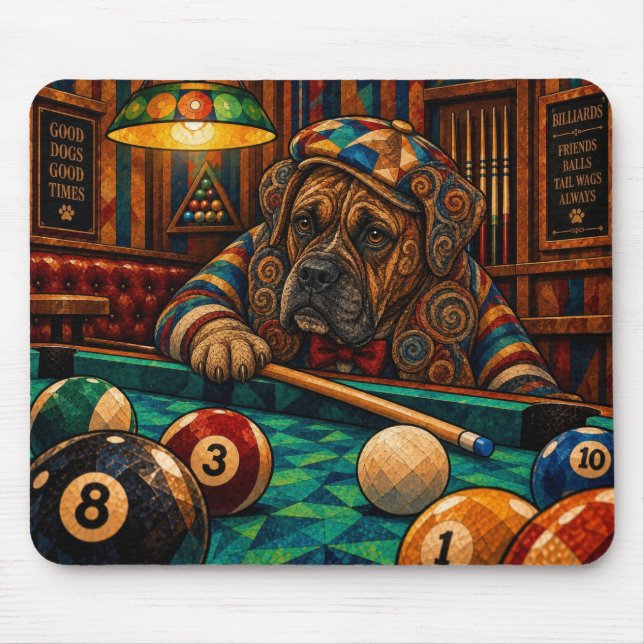 Mousepad Boxer, Mosaico Geométrico (Frente)
