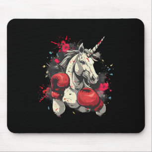 Mousepad Boxer Unicorn Com Luvas In A Box Kickboxe Cute B