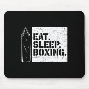 Mousepad Boxing Day Eat Sleep Boxing Repetir Boxing Engraça