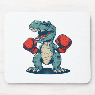 Mousepad Boxing Dinossaur Boxer Dino Kickboxing T-rex Boxin