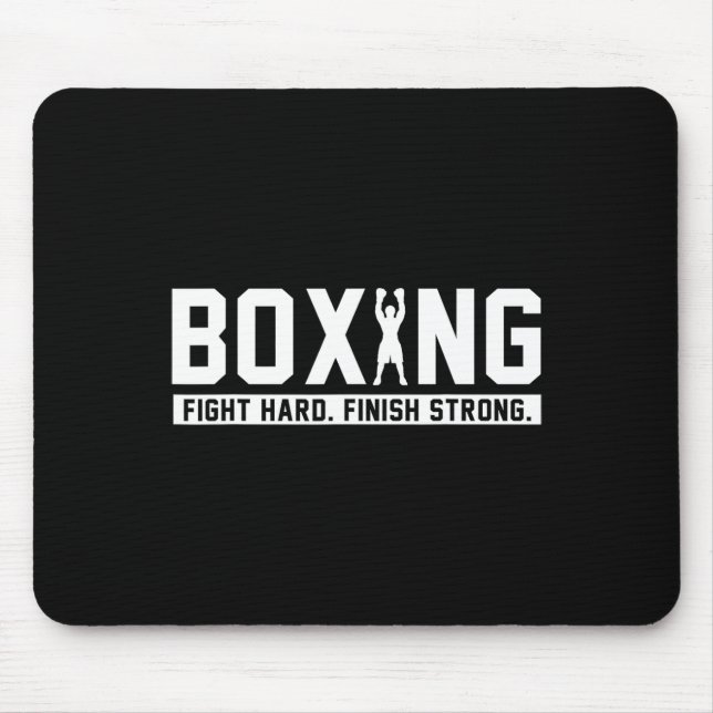 Mousepad Boxing Fight Duro Finish Strong Boxote Dif (Frente)