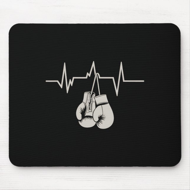 Mousepad Boxing Heartbeat Boxing Luvas Workout Exercício Gy (Frente)