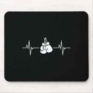 Mousepad Boxing Heartbeat Line Com Luvas De Travamento