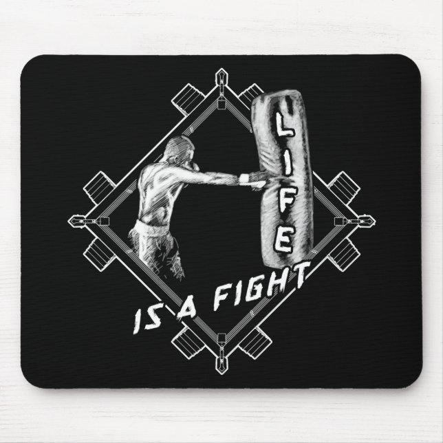 Mousepad Boxote Citação A Vida é uma Luta (Frente)