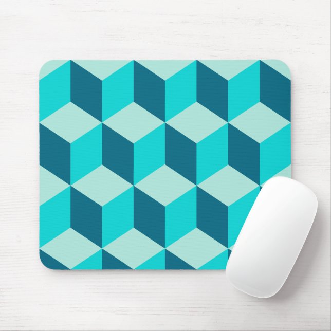 Mousepad Boy Blue Building Blocks Padrão sem costura (Com mouse)