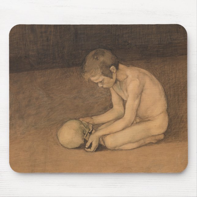 Mousepad Boy with Skull (por Magnus Enckell) (Frente)