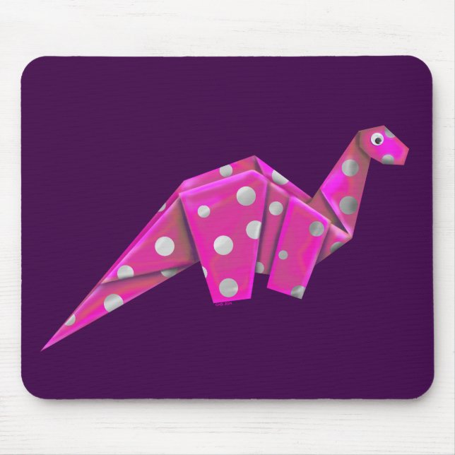 Mousepad Brachiosaur, Origami de Olhos Googly (Frente)