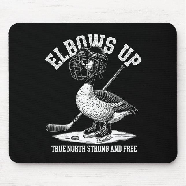 Mousepad Braços levantados Canadá Futebol engraçado  (Frente)