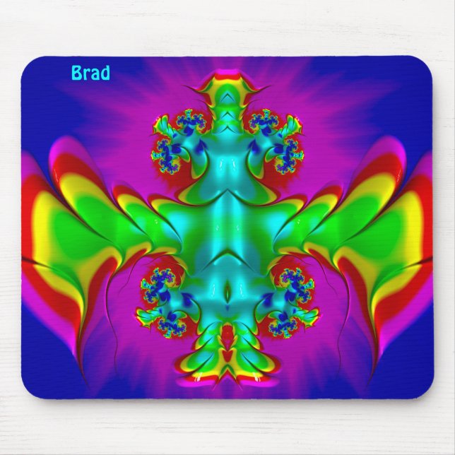Mousepad BRAD ~ Zany Hot Red, Green, Blue e Yellow ~ (Frente)