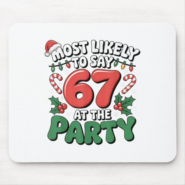 Mousepad Brainrot Natal Divertido 67 Meme Natal Mais Prováv (Frente)