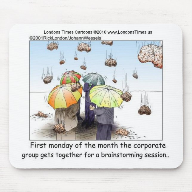 Mousepad Brainstorming Session Funny Tees Mugs Cards Gifts (Frente)