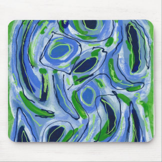 Mousepad Branco azul verde