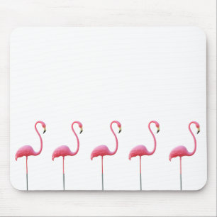 Mousepad Branco cor-de-rosa da esteira do rato do flamingo