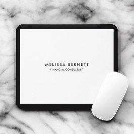 Mousepad Branco de luxo minimalista