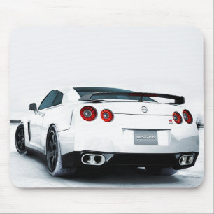 Mousepad Branco de Nissan GT-R