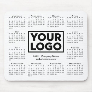 Mousepad Branco do Logotipo da Empresa do Calendário Moder