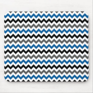 Mousepad Branco do preto das cinzas azuis do fundo do teste