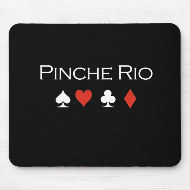 Mousepad Branco do t-shirt de Pinche Rio (Frente)