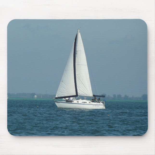 Mousepad branco do veleiro (Frente)