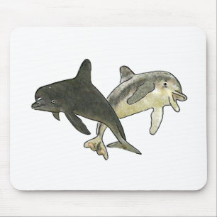 Mousepad Branco dos golfinhos 2 b os presentes de Zazzle do