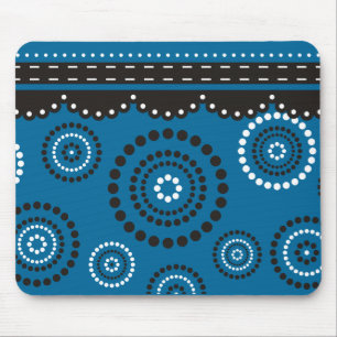 Mousepad Branco preto de ARTdeco da festão + seu backgr. c