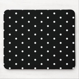 Mousepad Branco sobre Bolinhas Pretas