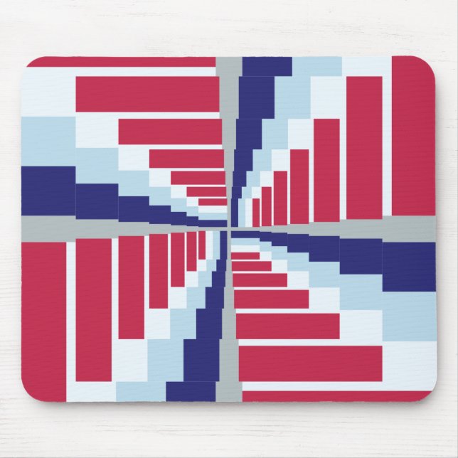 Mousepad Branco vermelho azul (Frente)
