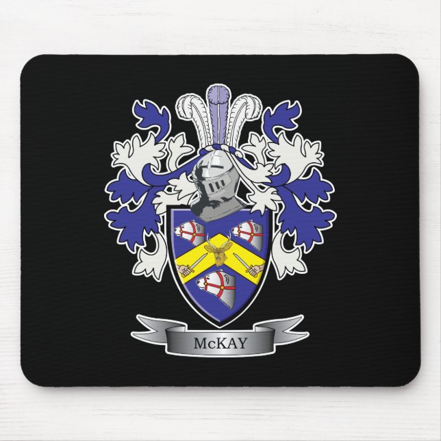 Mousepad Brasão da crista da família de McKay (Frente)