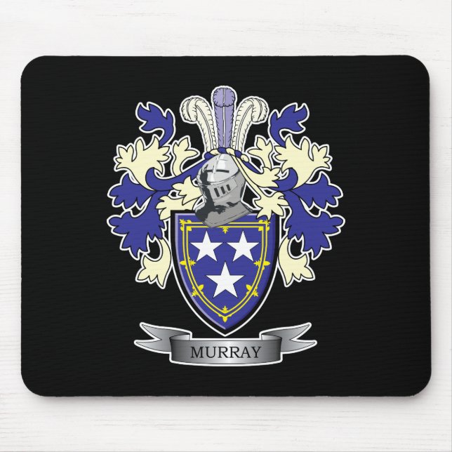 Mousepad Brasão da crista da família de Murray (Frente)