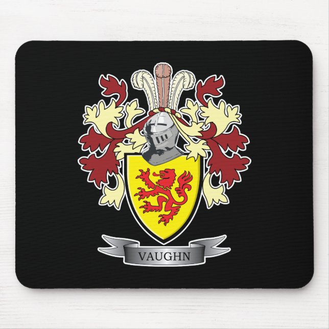 Mousepad Brasão da crista da família de Vaughn (Frente)