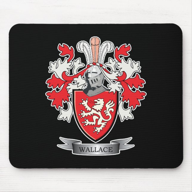Mousepad Brasão da crista da família de Wallace (Frente)