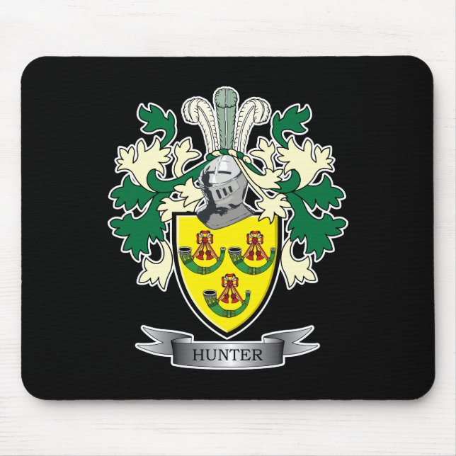 Mousepad Brasão da crista da família do caçador (Frente)