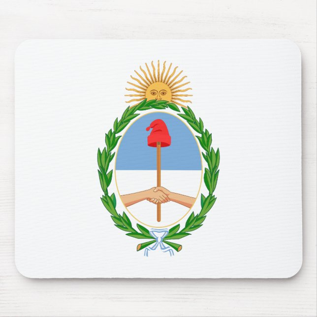 Mousepad Brasão de armas da bandeira símbolo emblema da Arg (Frente)