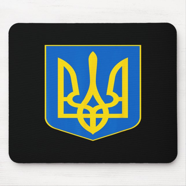Mousepad Brasão de Armas da Ucrânia Emblema Símbolo Ucrania (Frente)