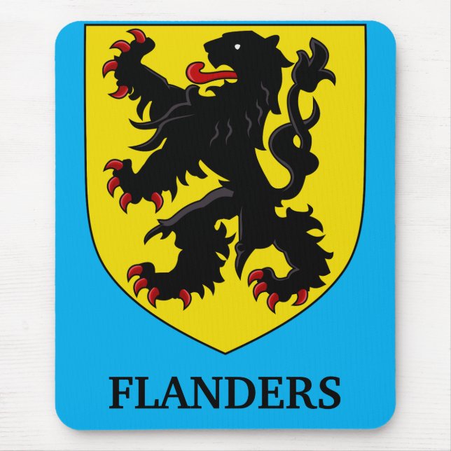 Mousepad Brasão de Armas de Flandres Leão Heraldico (Frente)