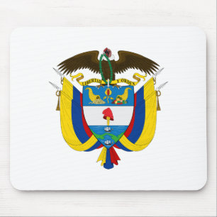 Mousepad brasão de armas símbolo emblema bandeira da Colômb