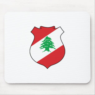 Mousepad brasão de armas símbolo emblema bandeira do Líbano