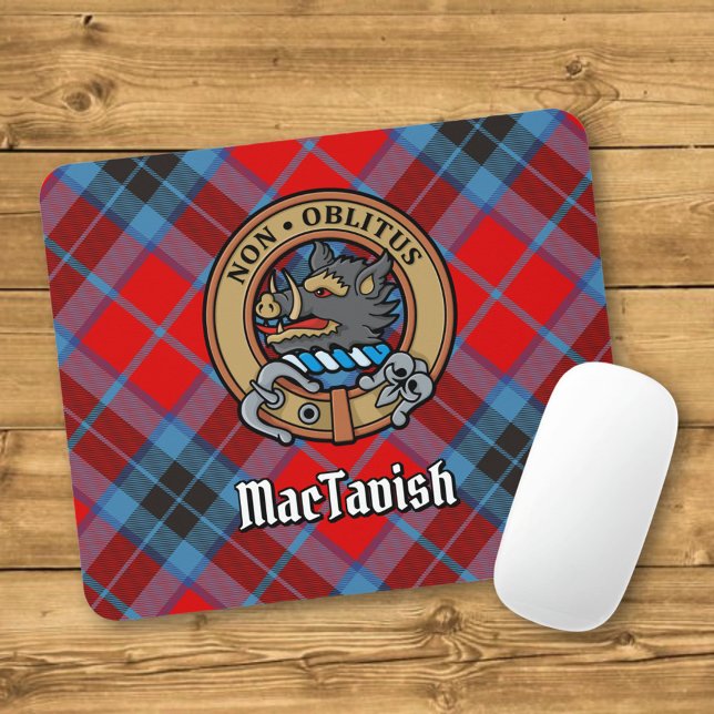 Mousepad Brasão do Clã MacTavish sobre Tartan (Criador carregado)