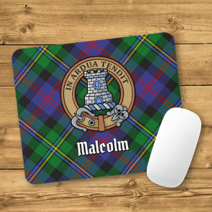 Mousepad Brasão do Clã Malcolm sobre Tartan