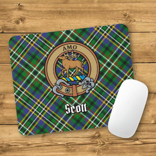 Mousepad Brasão do Clã Scott sobre Tartan Verde
