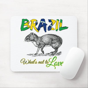Mousepad Brasil - O que não é amar a citação do Brasil