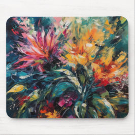 MOUSEPAD BRIGHT ABSTRACT WATERCOLOR FLOWERS