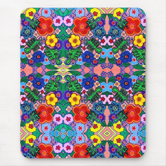 Mousepad Bright Abstrato Flower Art (Frente)